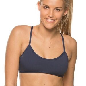 JOLYN “Grayson” Navy Blue Bikini Top Size L